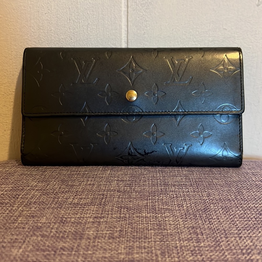 Louis Vuitton Long Wallet Pochette Porte Monnaie Credit Vernis